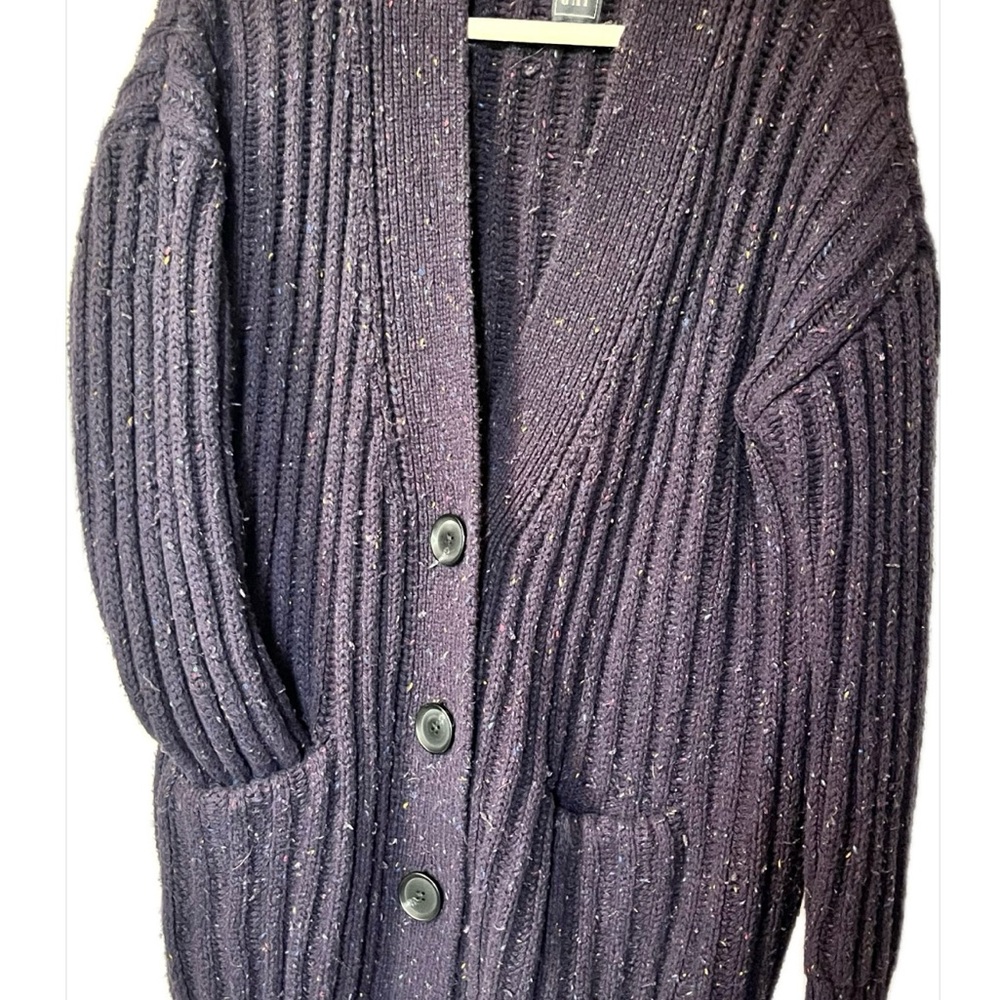 Women's Thick Navy Cardigan Sweater
